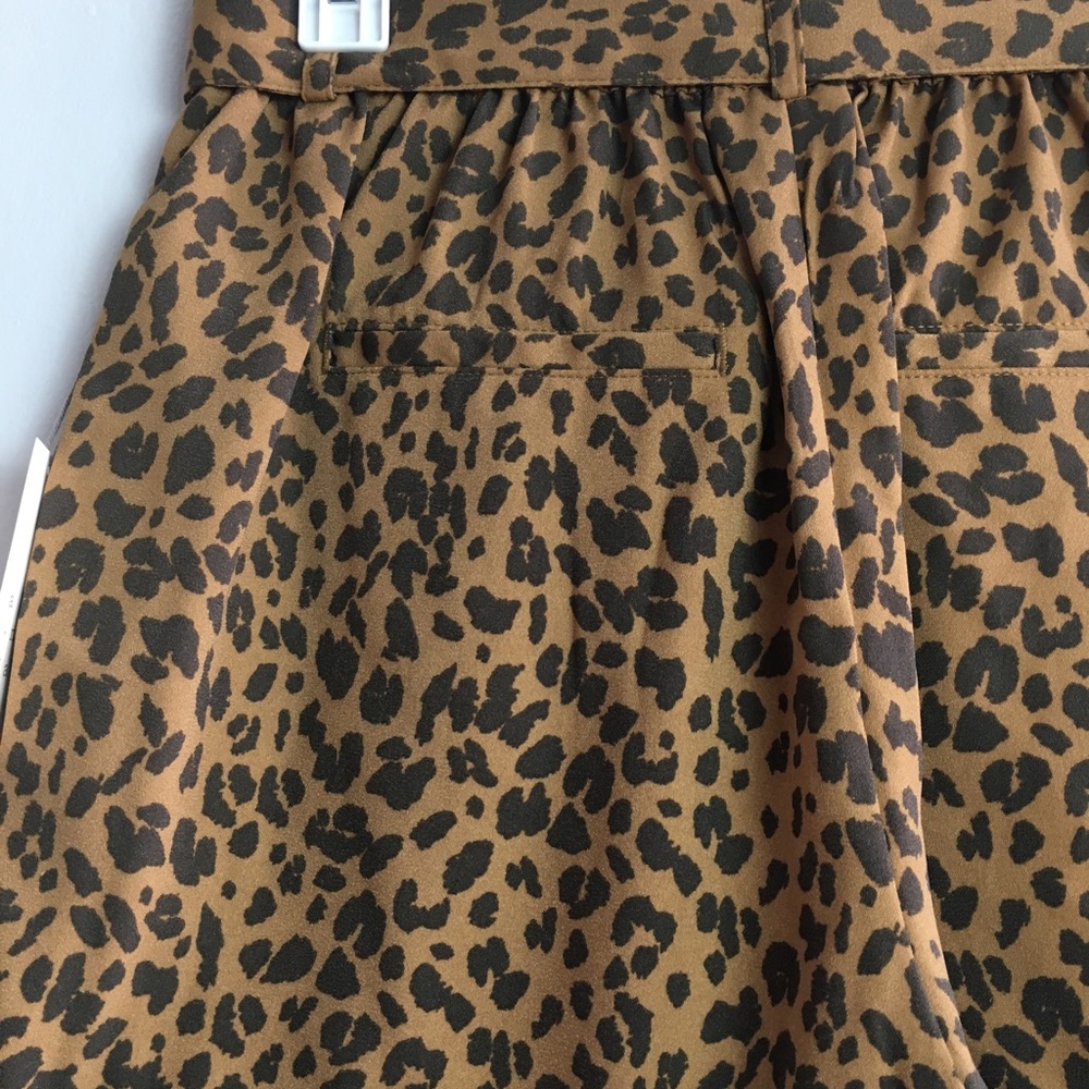 Leopard Shorts for women’s a New Day Size M high rise belted tie waist - Picture 5 of 13